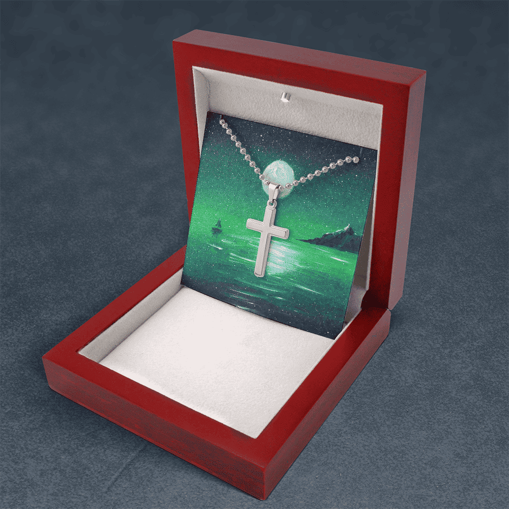Guided by Light – Celestial Cross Necklace - The Sleepy Easel
