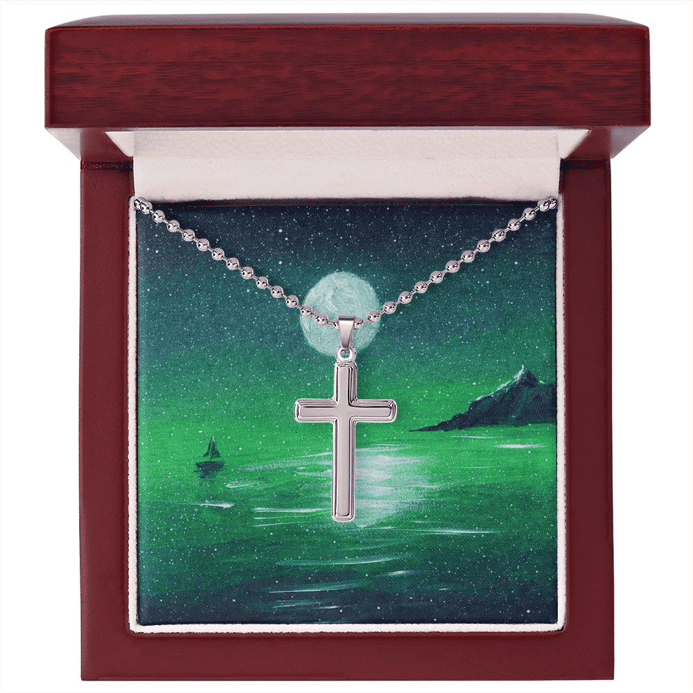 Guided by Light – Celestial Cross Necklace - The Sleepy Easel
