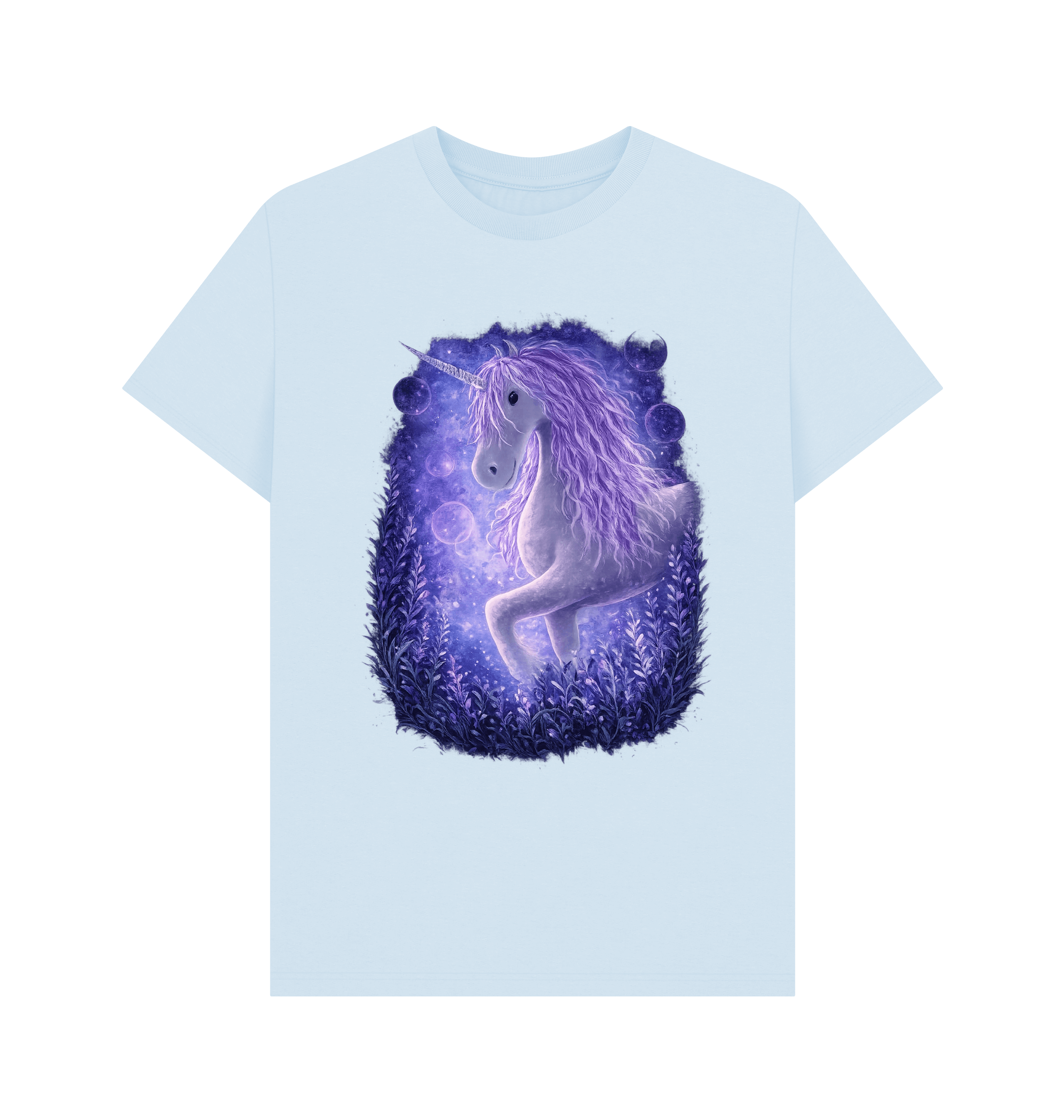 Sky Blue Printed T-shirt Front