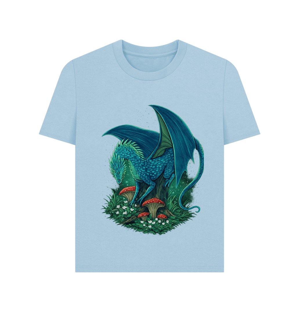 Milky Blue Printed T-shirt Front