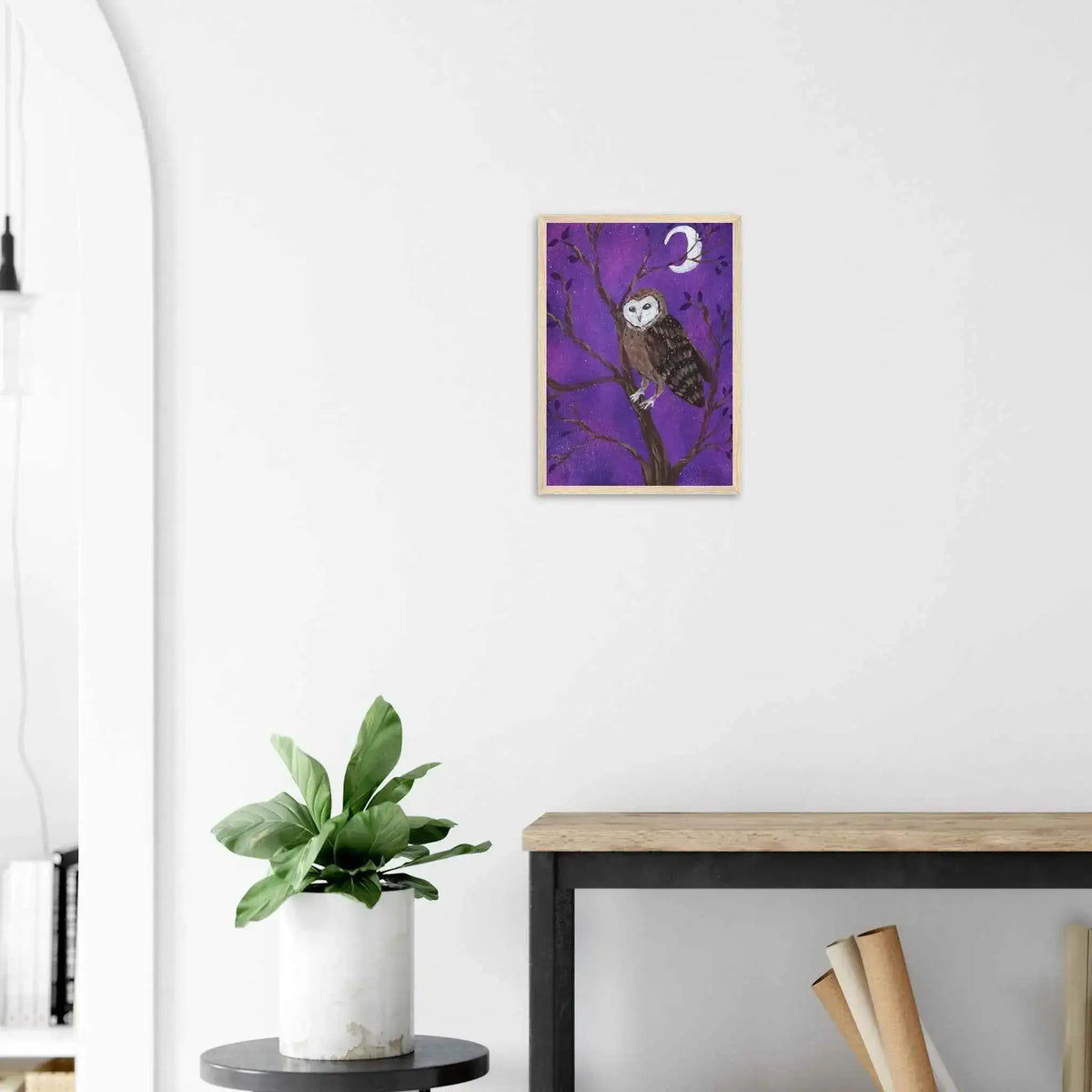 Watcher of the Violet Night- Fine Art Framed Poster