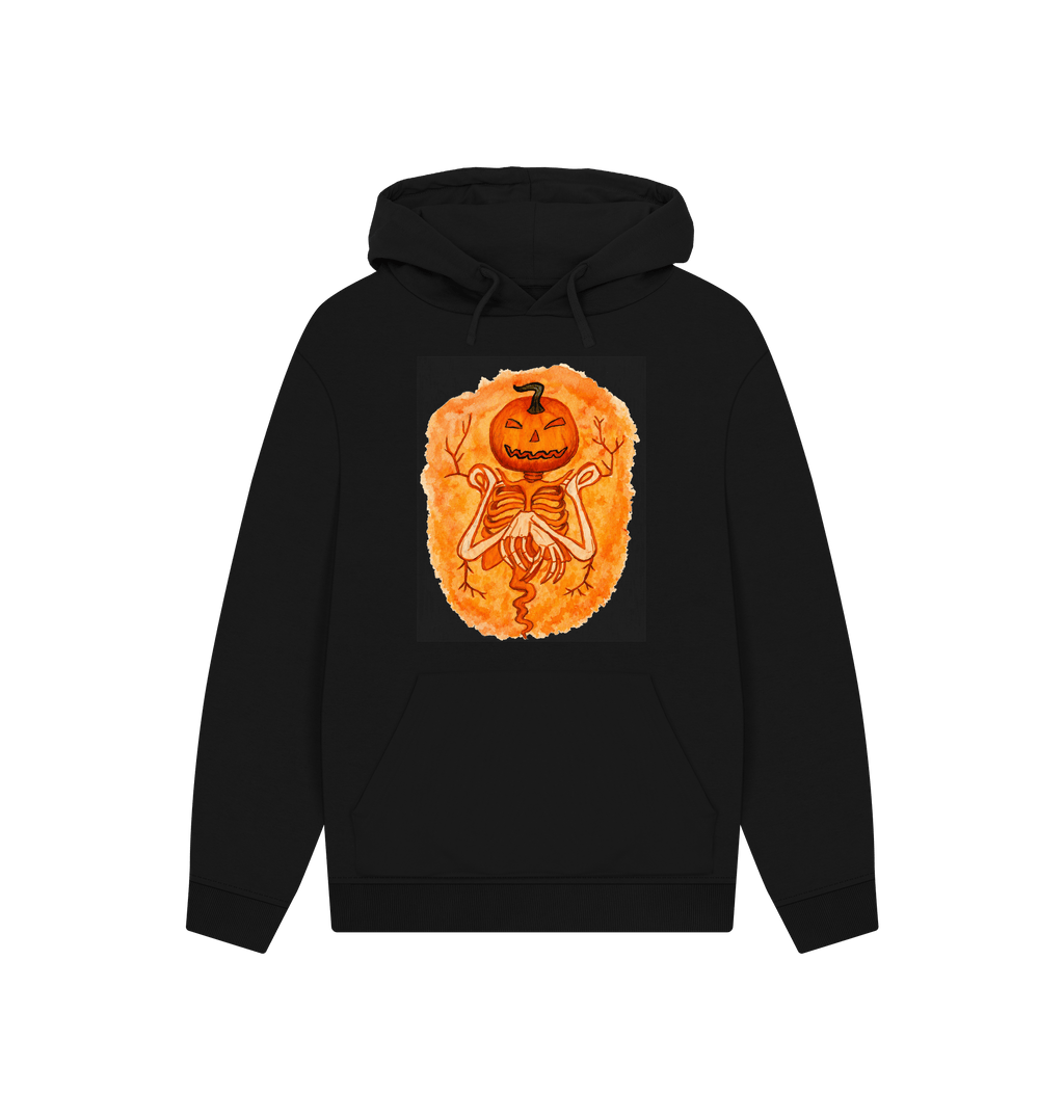 Black Printed Hoody Front