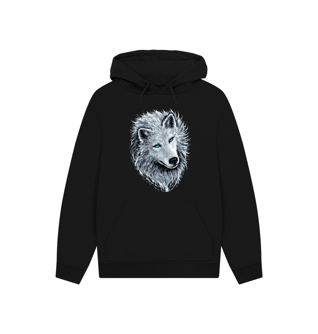 Black Printed Hoody Front