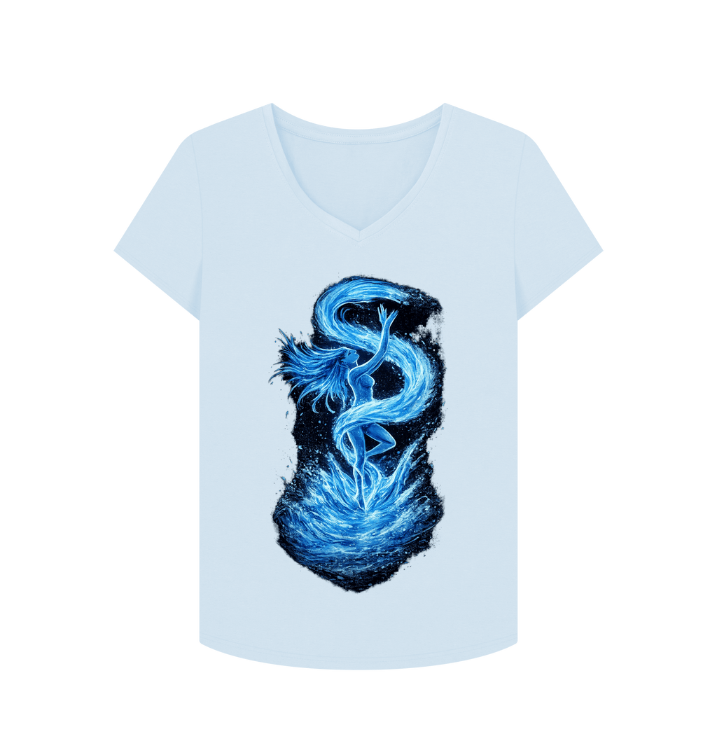 Sky Blue Printed T-shirt Front