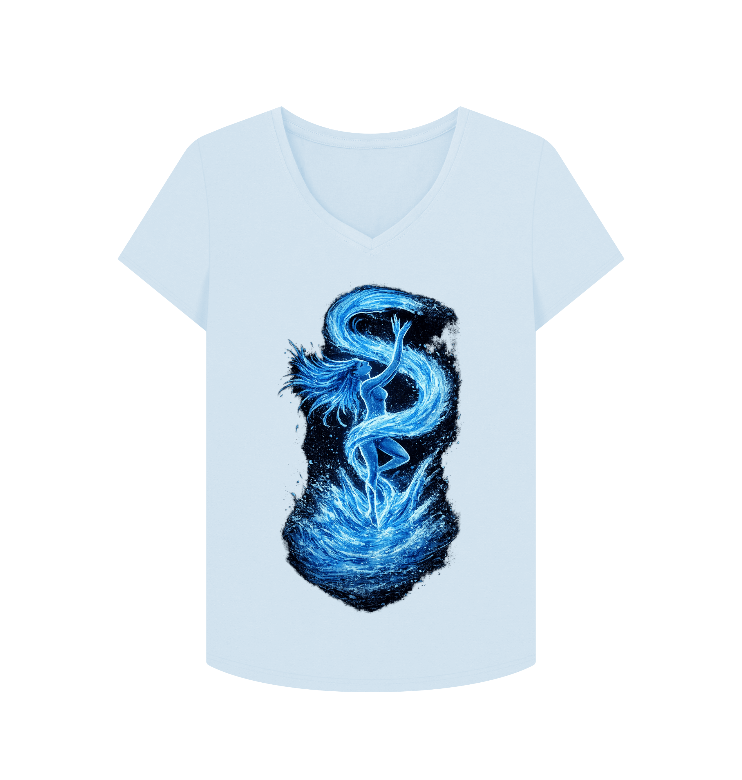 Sky Blue Printed T-shirt Front