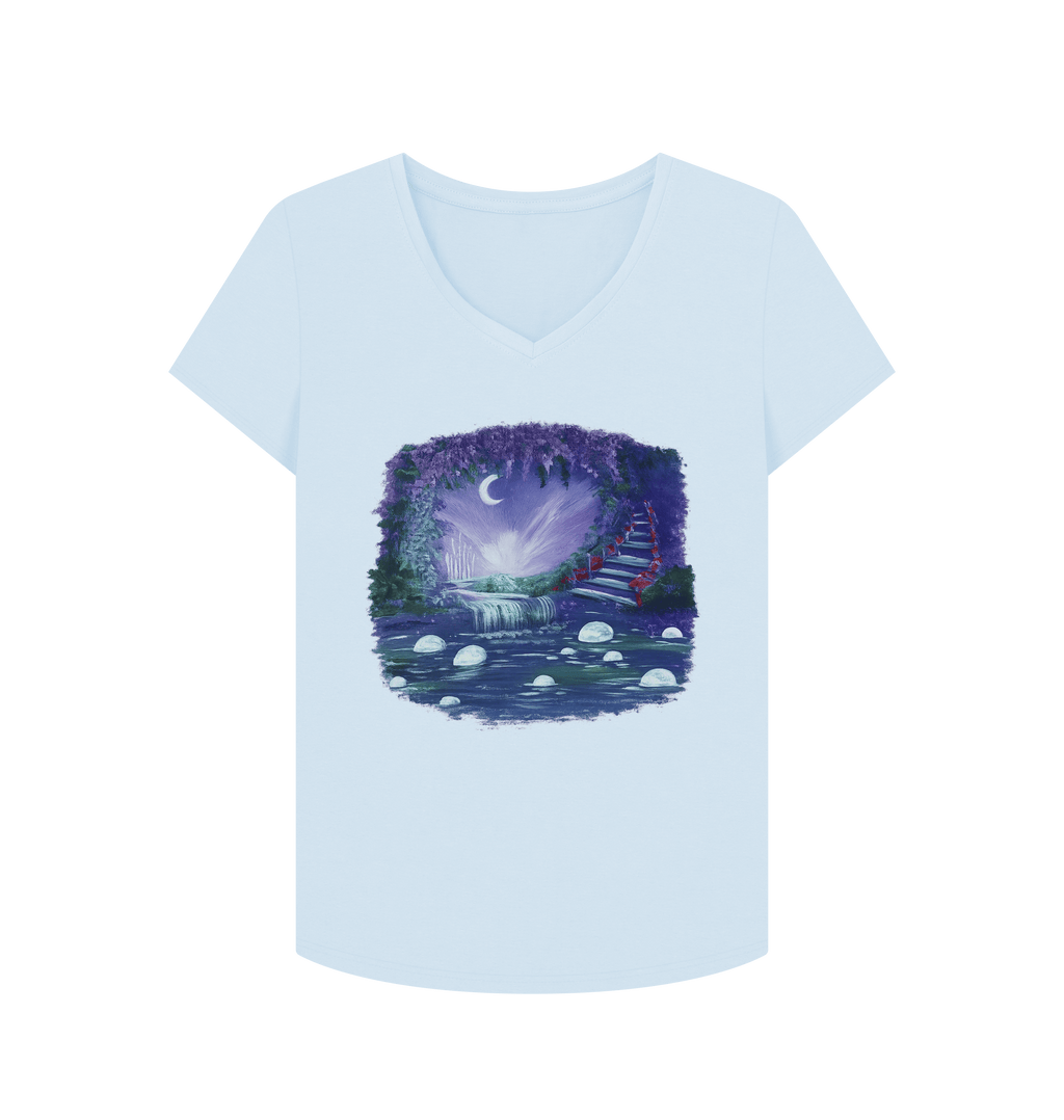 Sky Blue Printed T-shirt Front