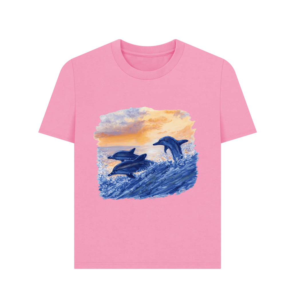 Rose Pink Printed T-shirt Front
