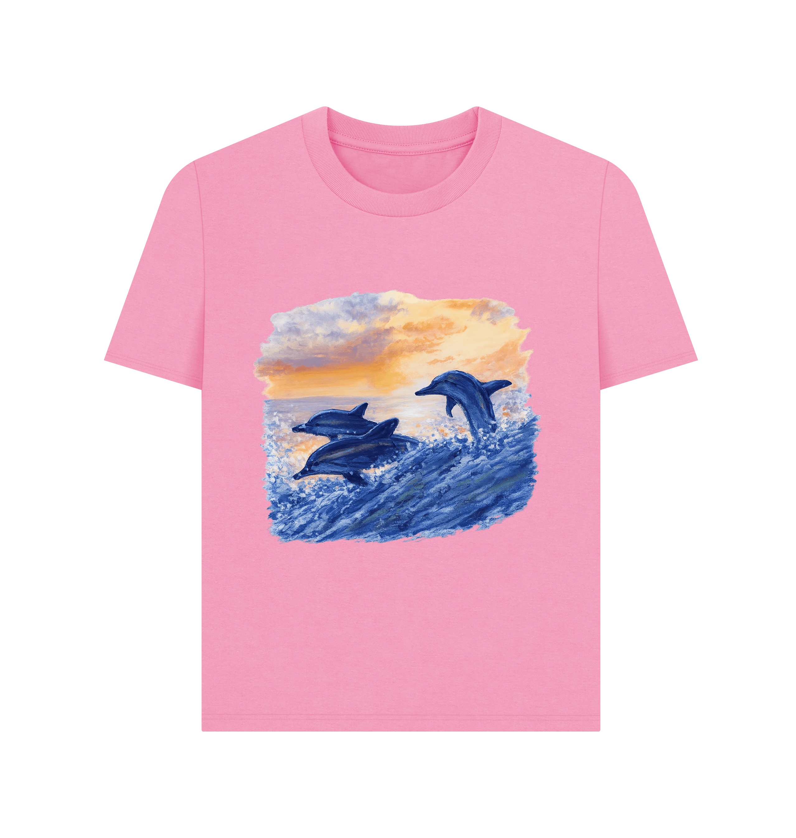 Rose Pink Printed T-shirt Front