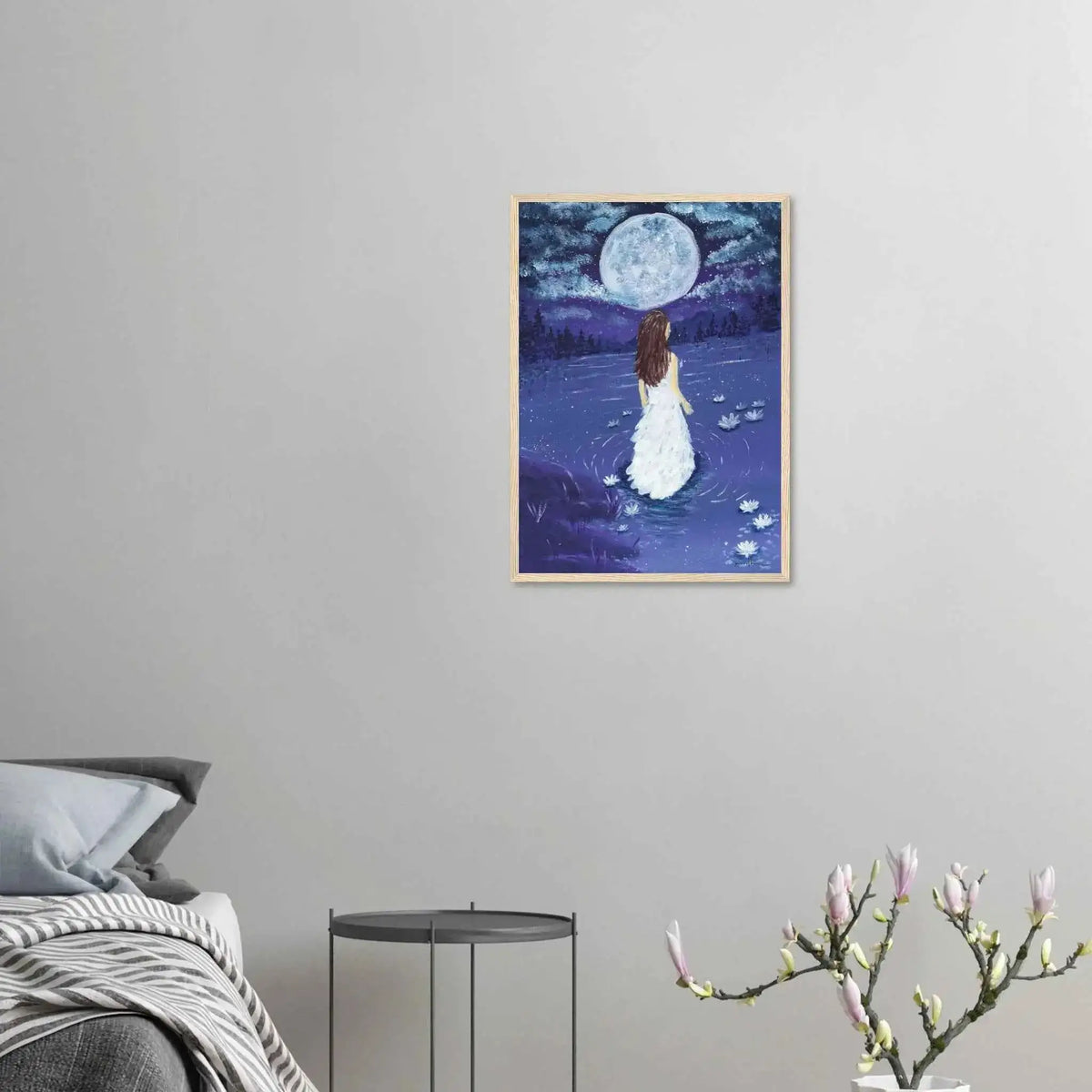 Lady of the Moon Fine Art Framed Poster