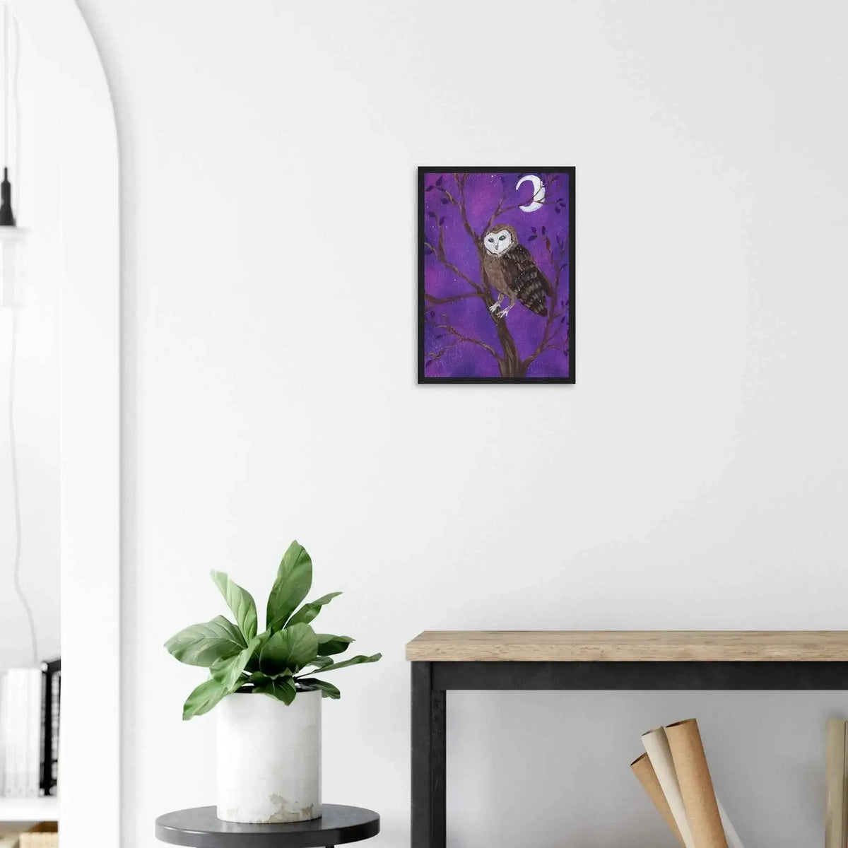 Watcher of the Violet Night- Fine Art Framed Poster