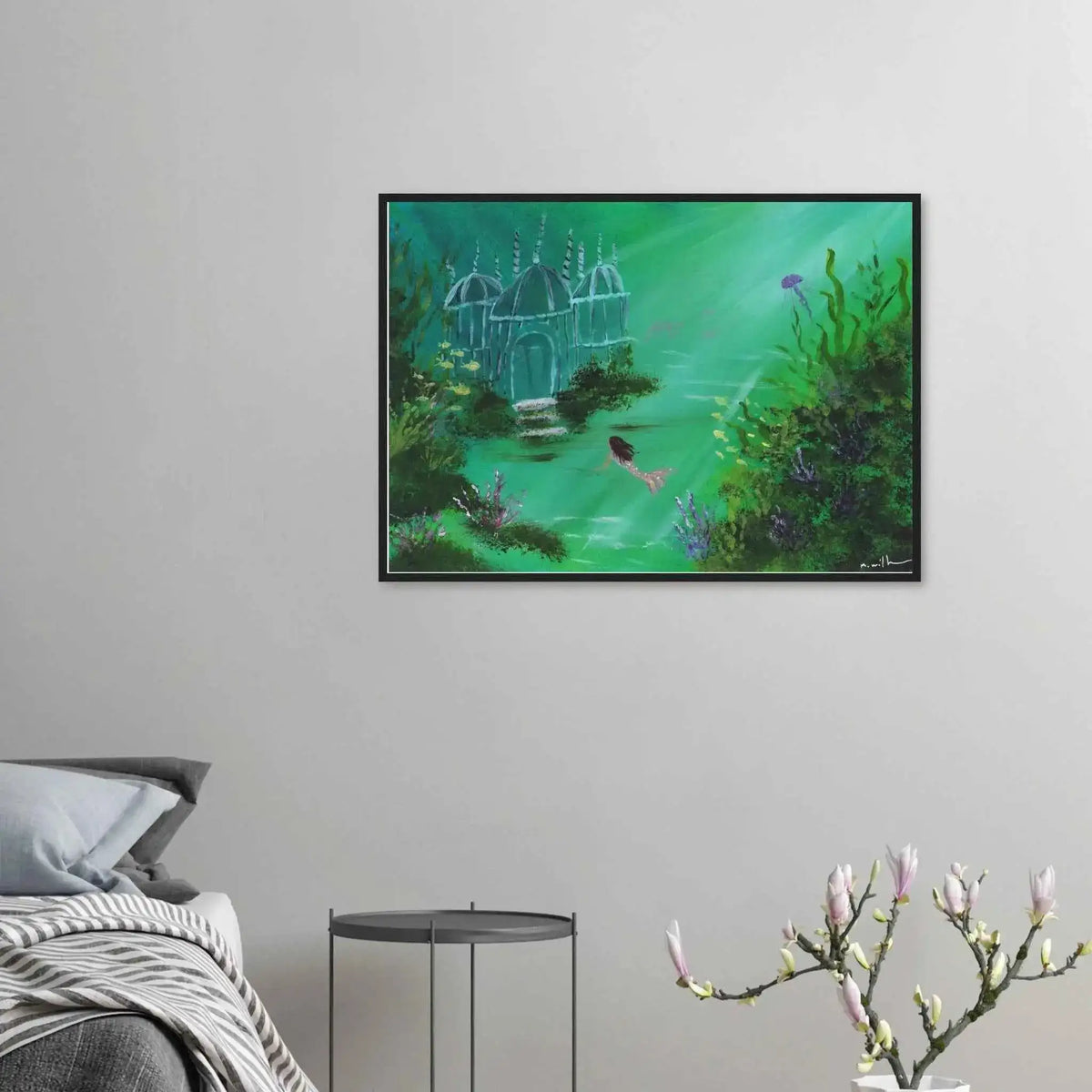 The Mermaid of the Glass Palace - Fine Art Framed Poster