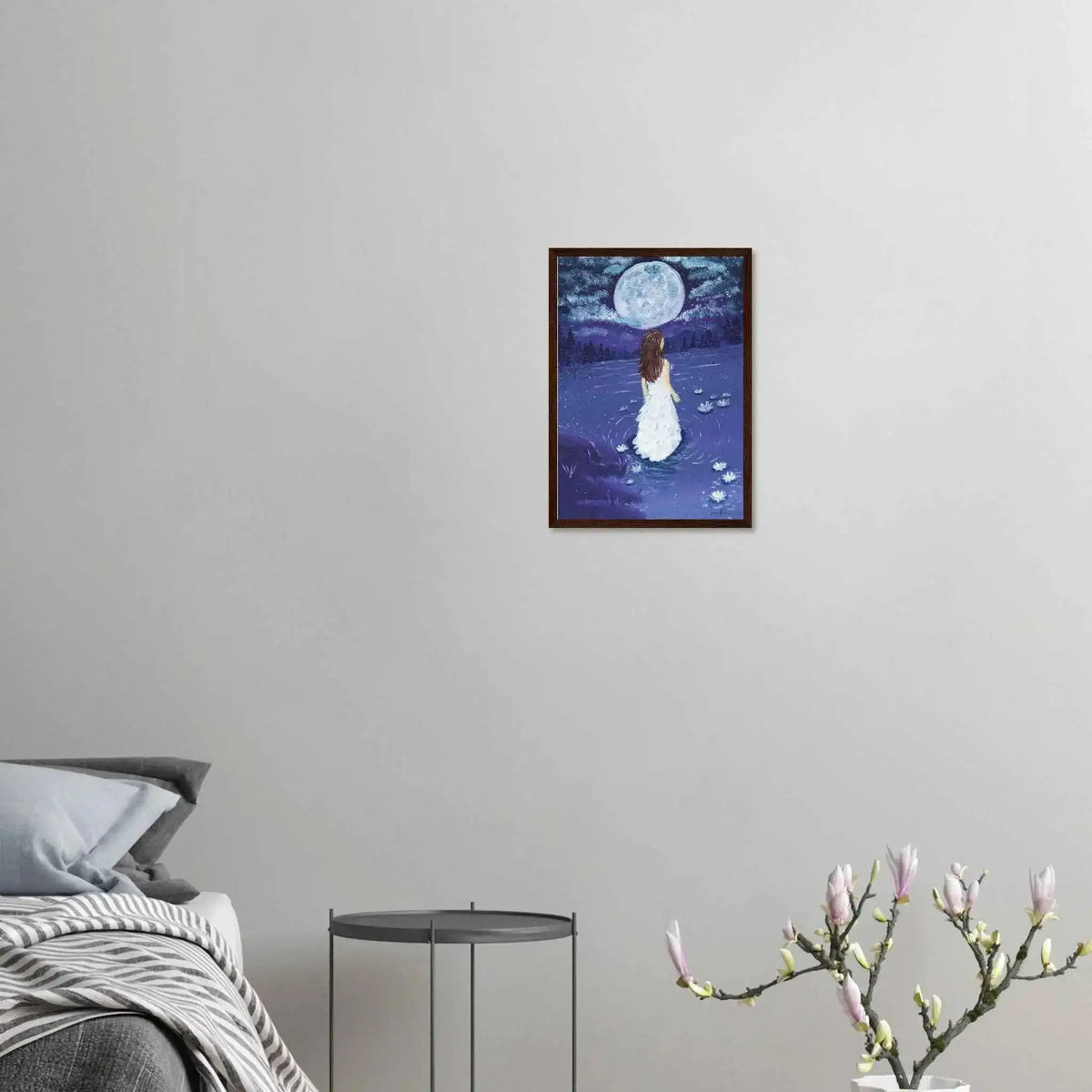 Lady of the Moon Fine Art Framed Poster