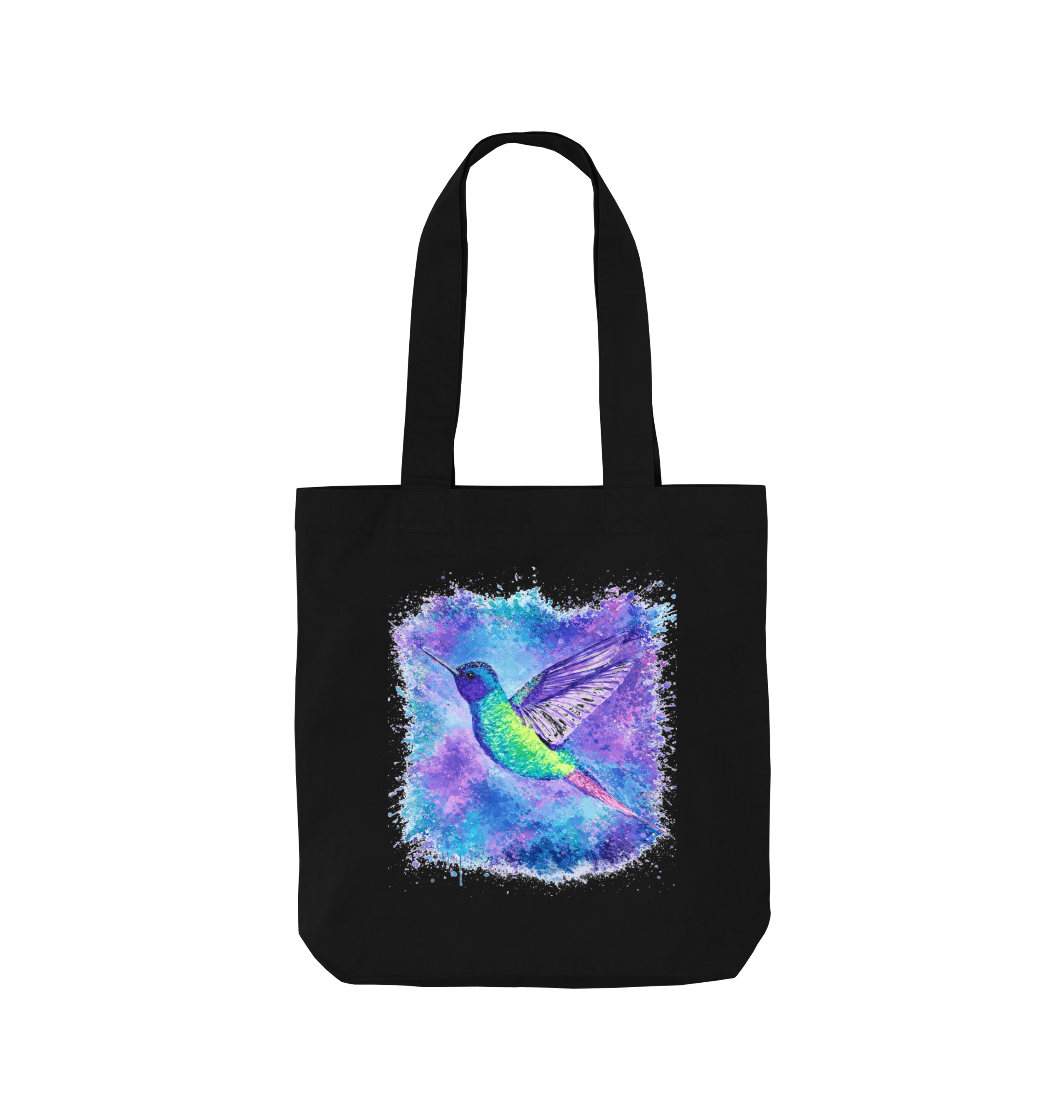 Black Printed Bag Front