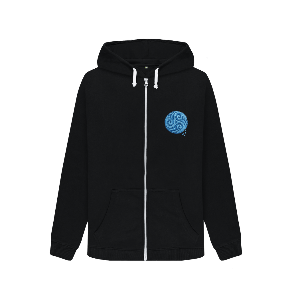 Black Zip hoody Front