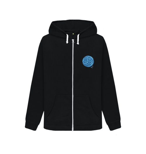 Black Zip hoody Front