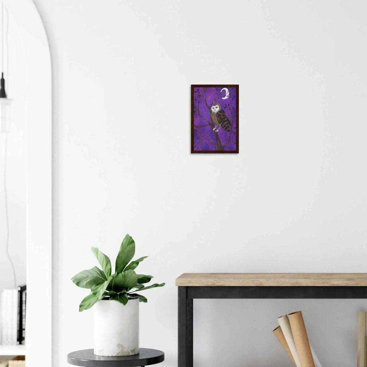 Watcher of the Violet Night- Fine Art Framed Poster