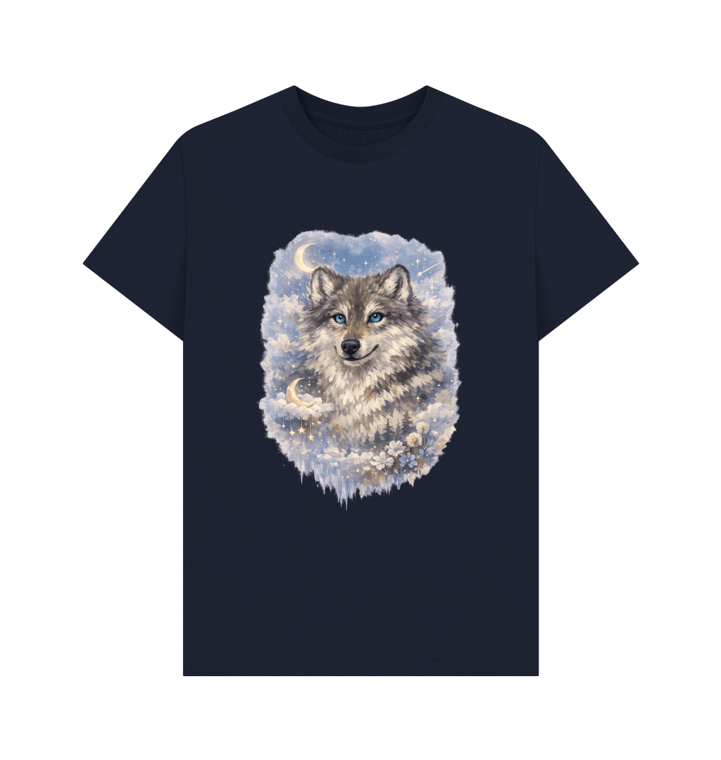 Navy Blue Printed T-shirt Front