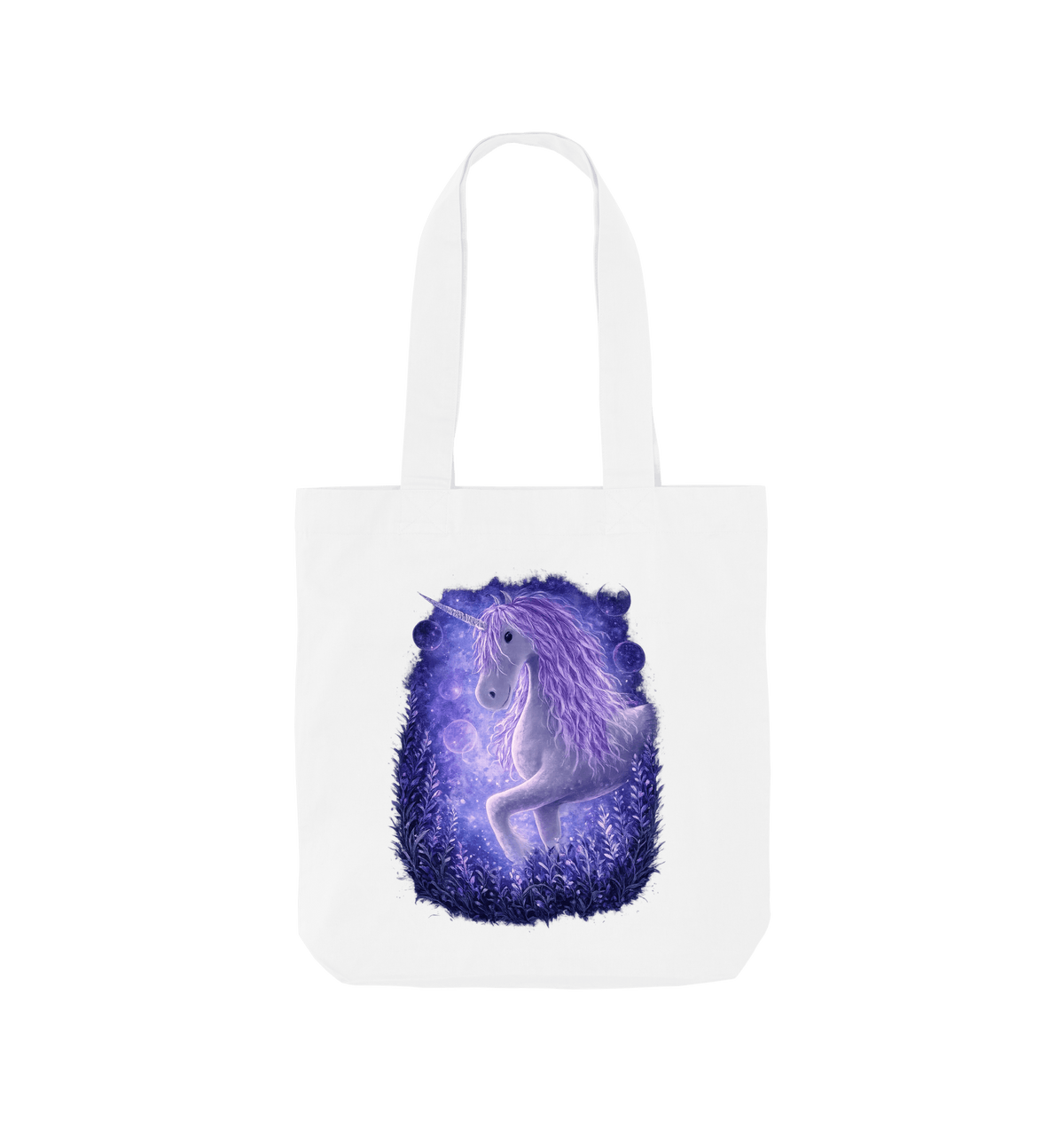 White Printed Bag Front