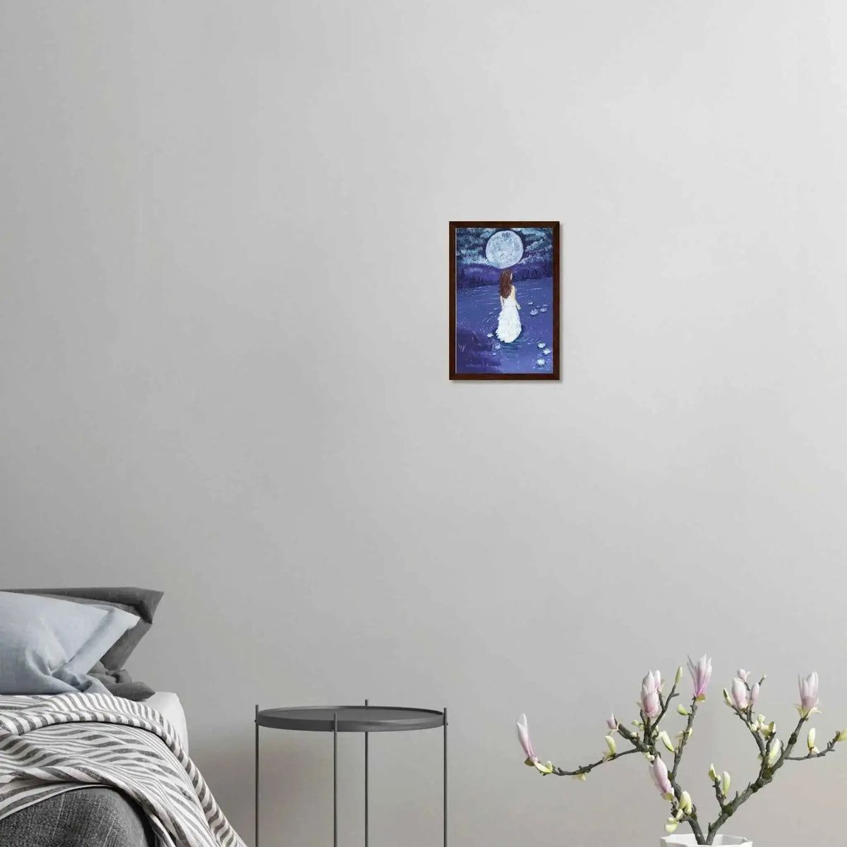 Lady of the Moon Fine Art Framed Poster