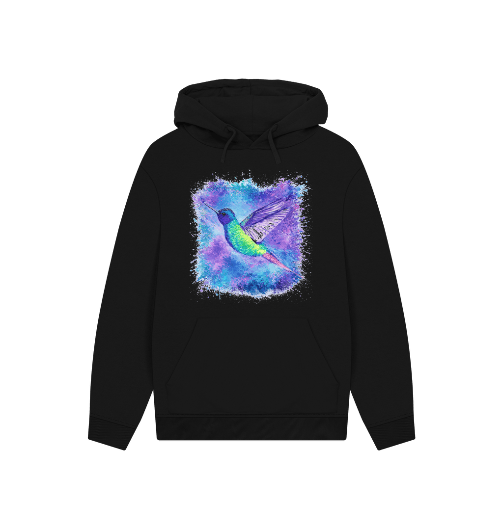 Black Printed Hoody Front