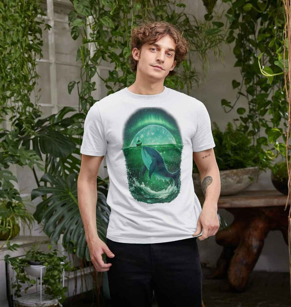 Whale Moonrise Mens T-shirt
