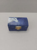 Hand‑Painted Wooden Trinket Box • Wolf Night Sky Keepsake Box • Small Jewellery Storage • Whimsical Gift for Nature Lovers