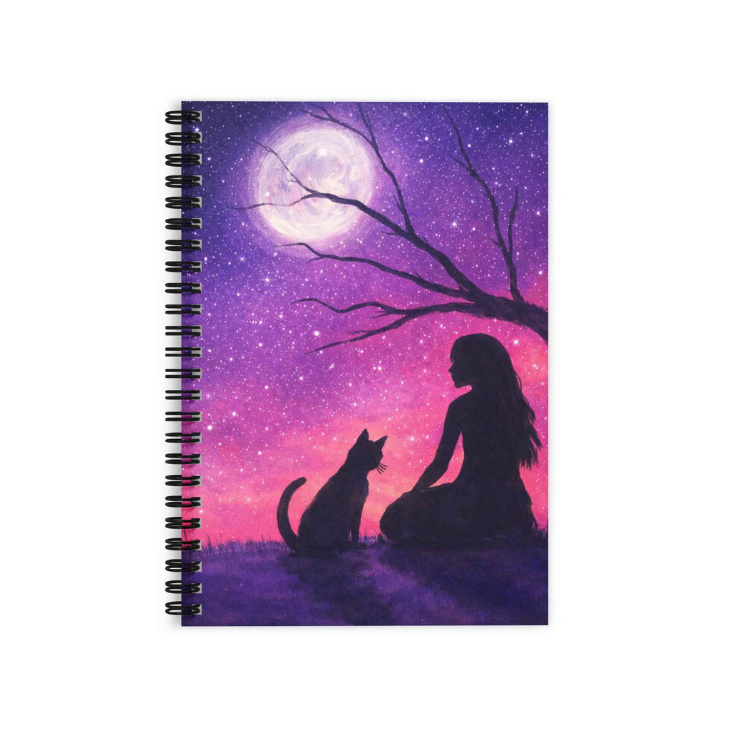 Whispers Benath The Moon Ruled Line Spiral Notebook