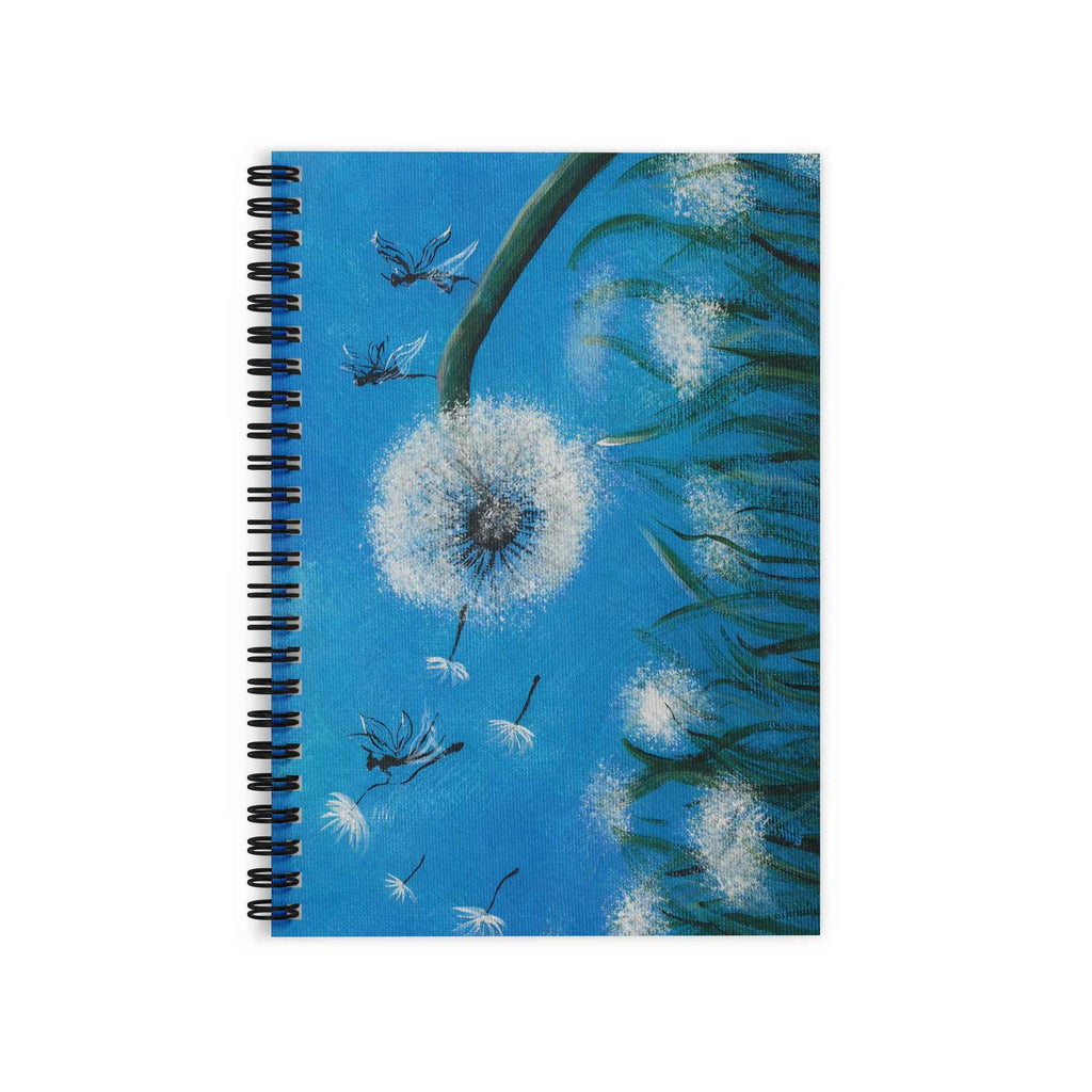 Dandilion Fairies Ruled Line Spiral Notebook